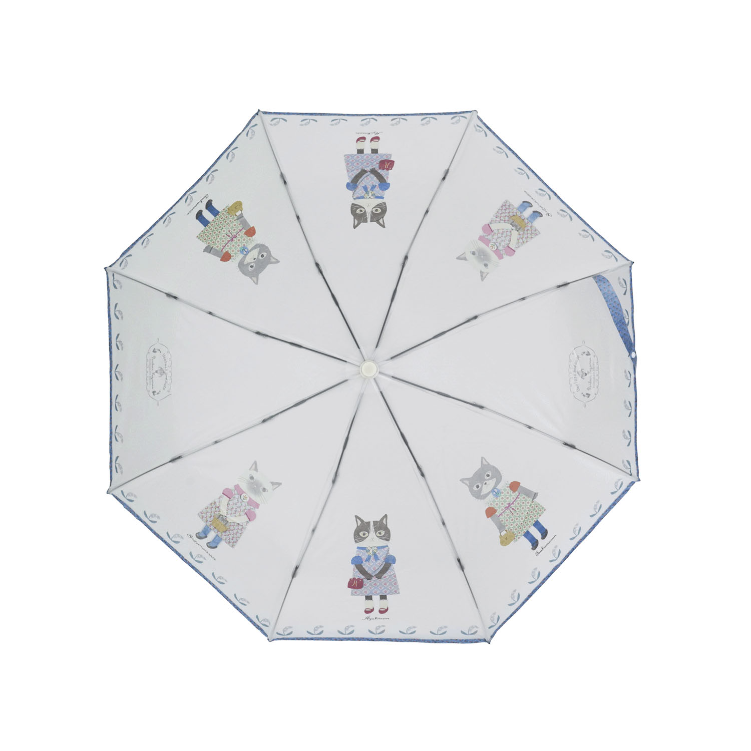 ビニール折りたたみ傘 パーラーすずらん堂柄 - 画像1