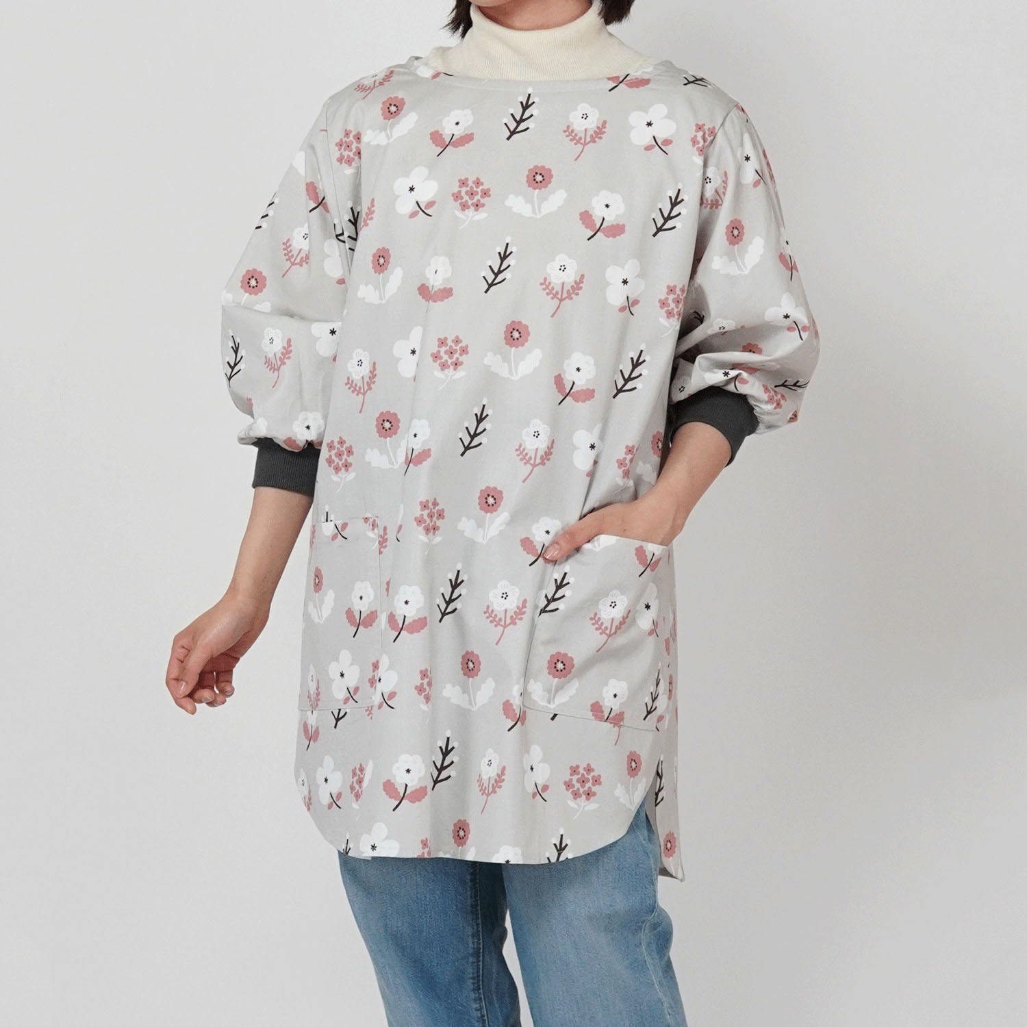 ラーゴム 花びらリブ袖かっぽう着 - 画像2