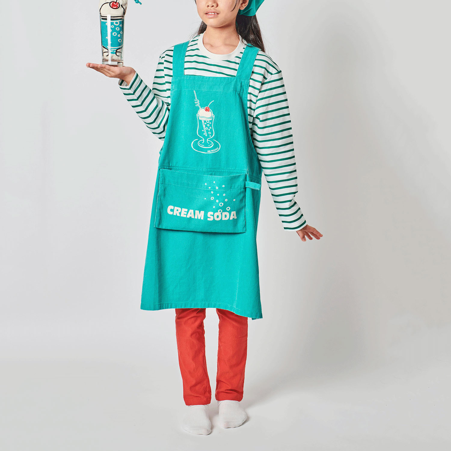 キッズエプロン レガッタ クリームソーダ - 画像2