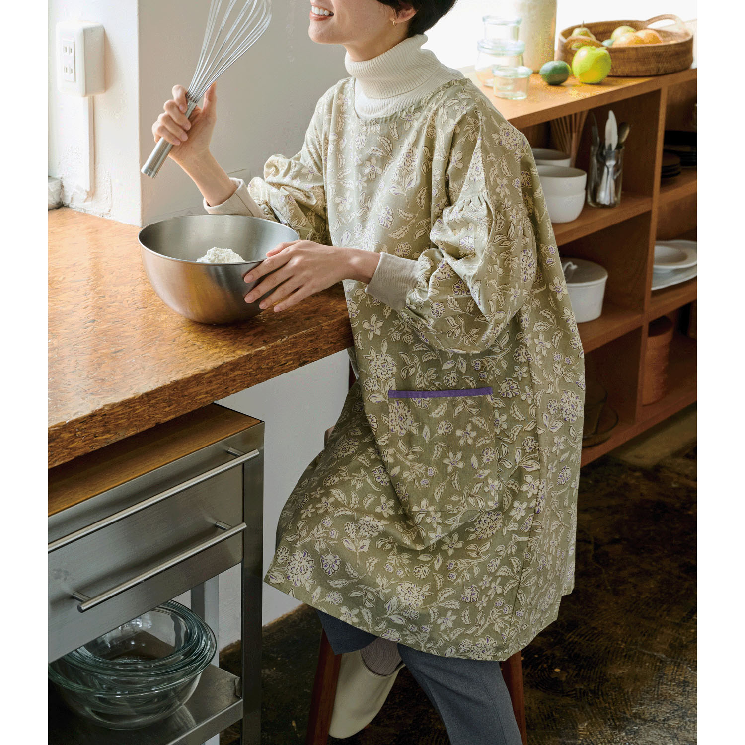 かっぽう着 フローラル - 画像3