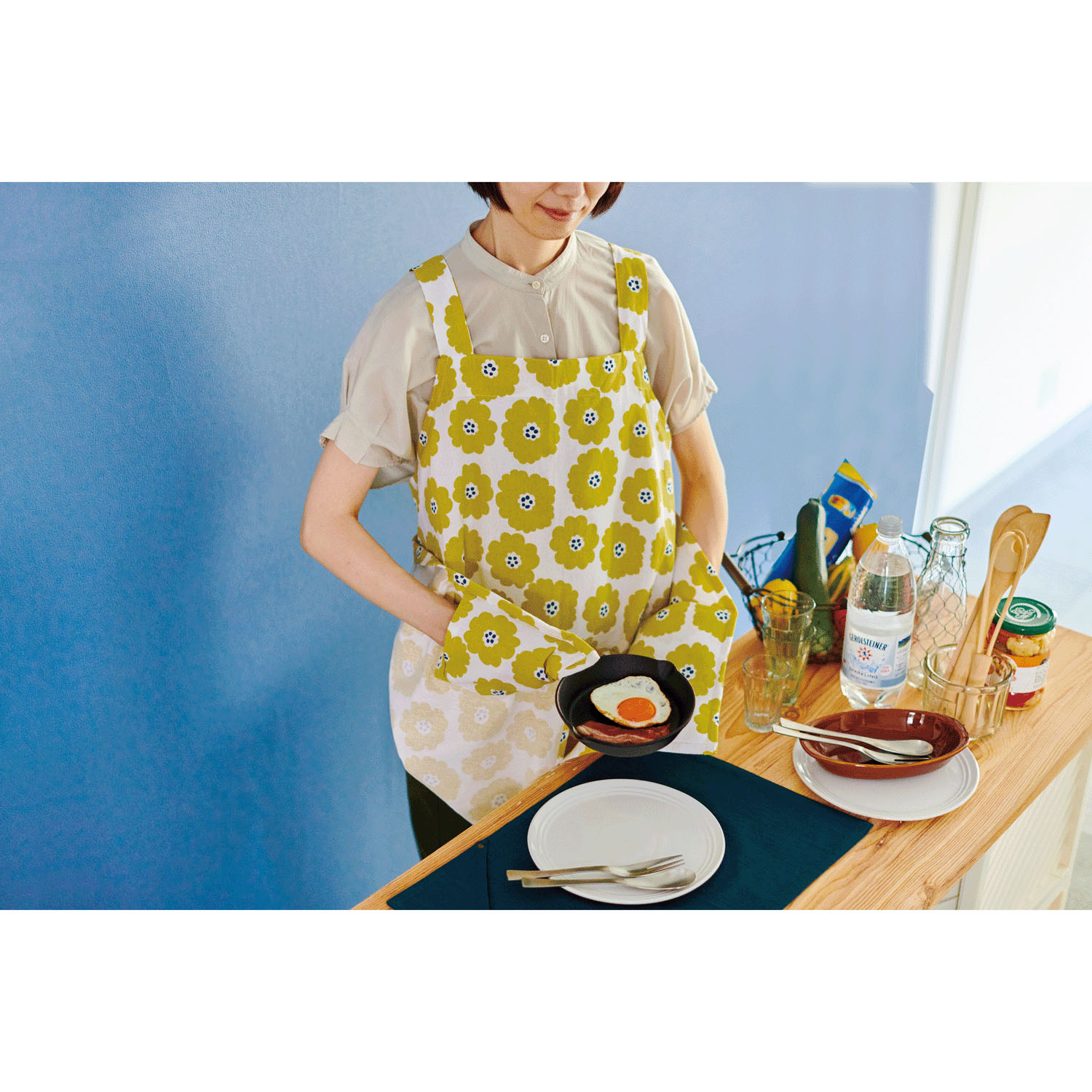 【2026年5月1日より価格改定】マーラ ミトン付きエプロン イエロー - 画像4