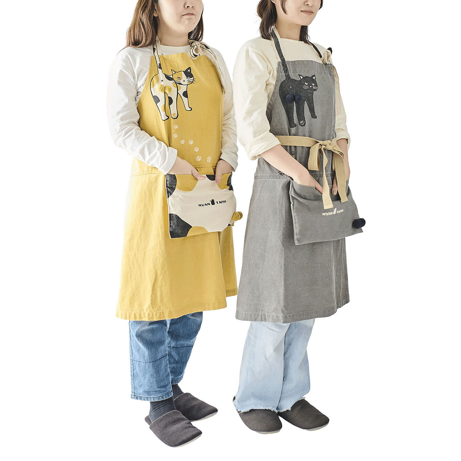 パッカブル エプロン にゃんたま - 画像1