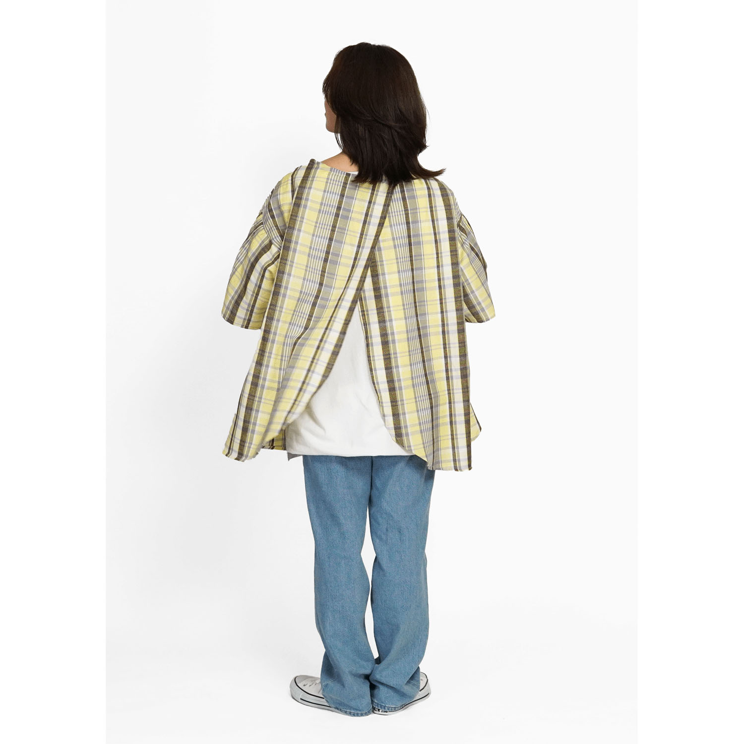 ドストチェック 半袖かっぽうぎ - 画像2