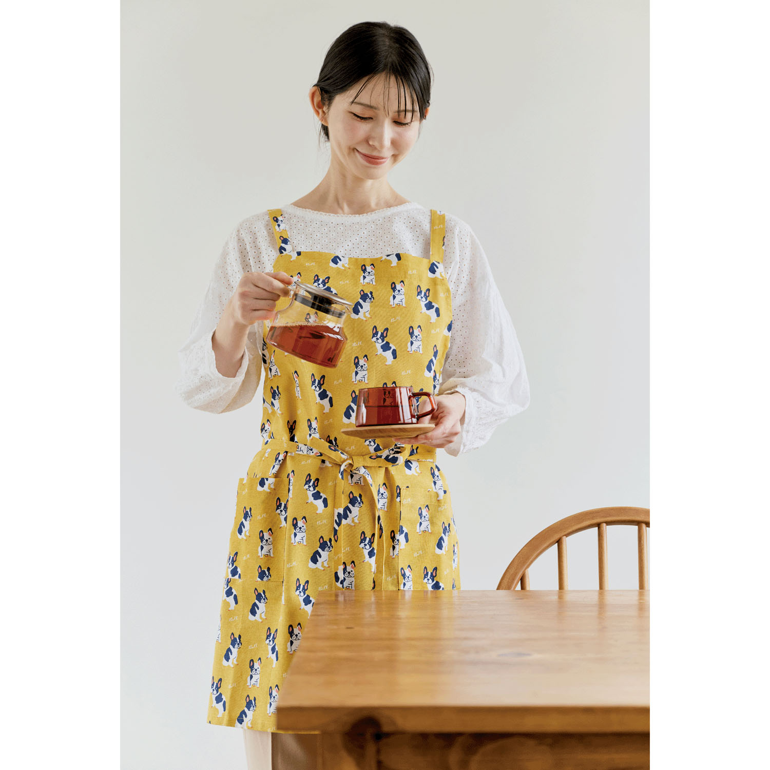 フレンチブルエプロン - 画像3