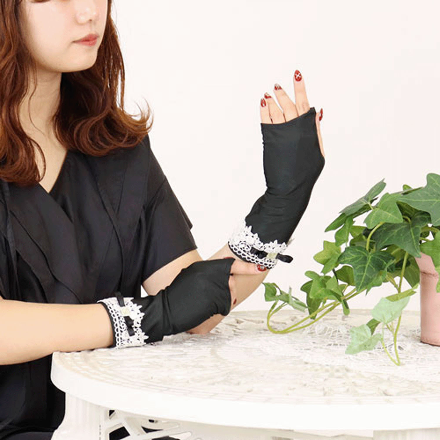 ローズガーデンUVショート手袋 - 画像3