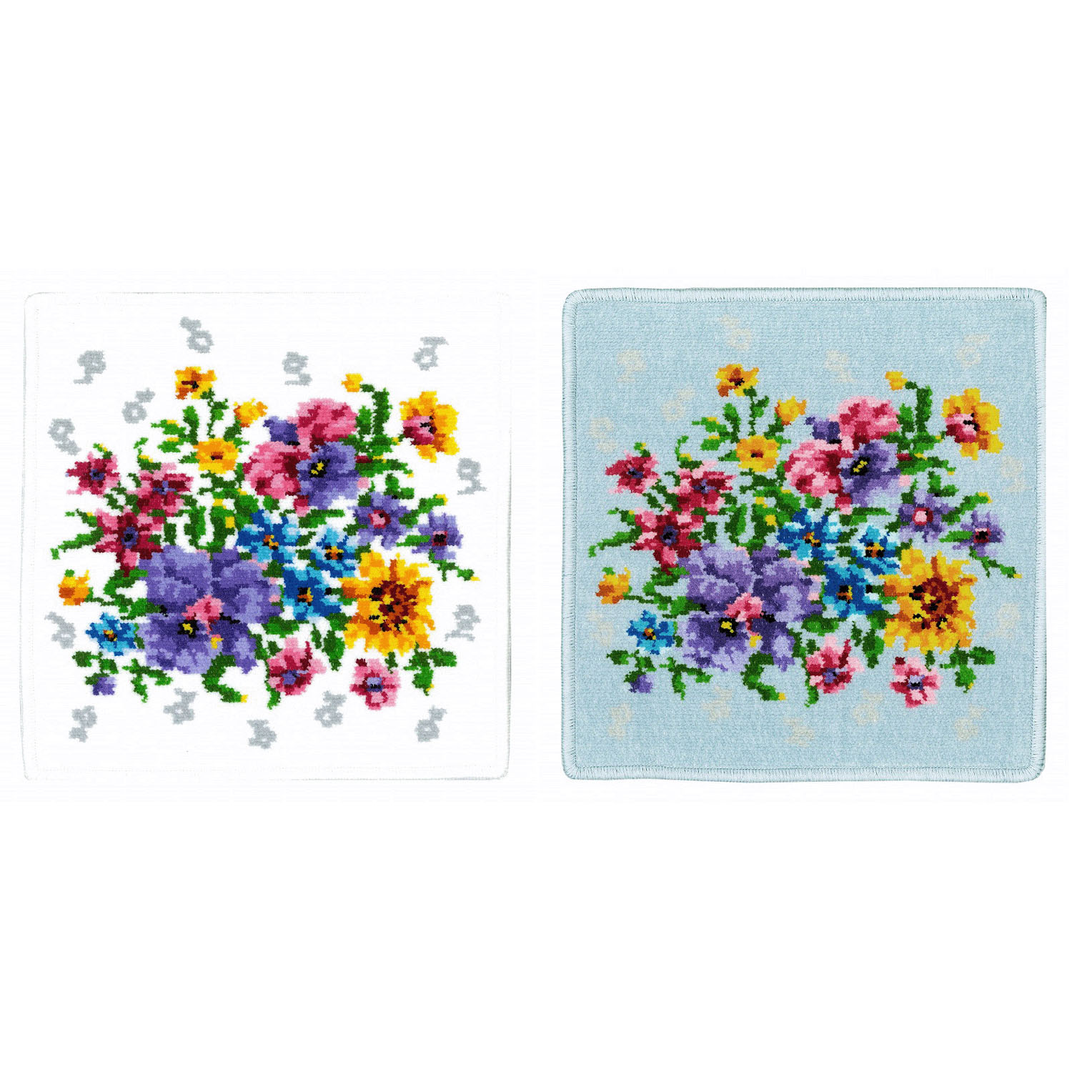 レイクアルスター ブーケ シュニール織ハンカチ25 - 画像1