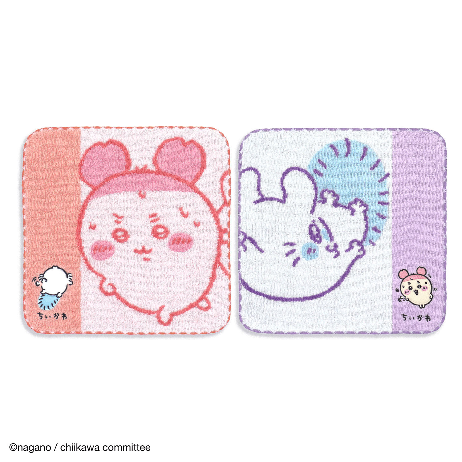 『ちいかわ』 運んでる タオルハンカチ パープル - 画像3