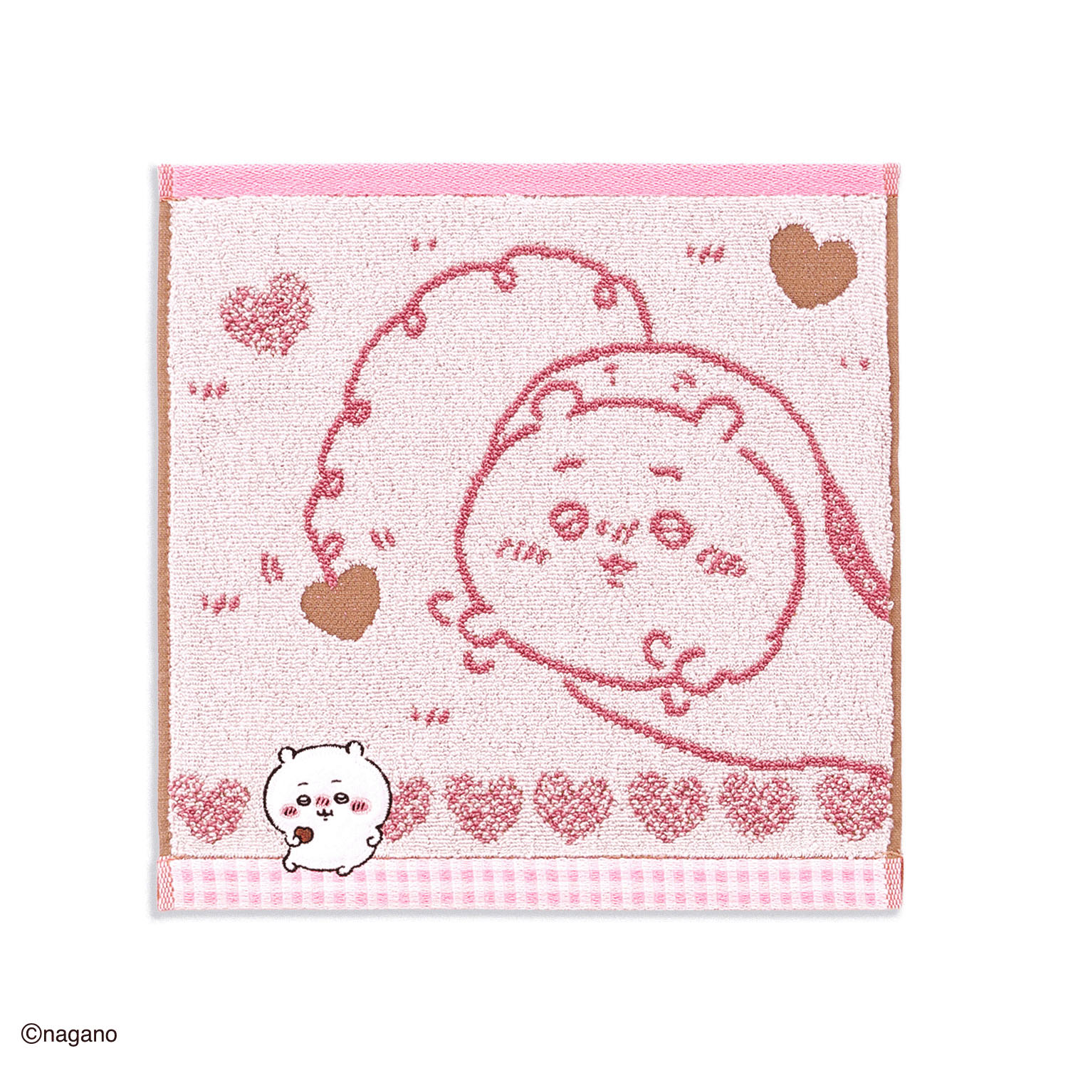 ちいかわ チョコ タオルハンカチ ピンク - 画像1