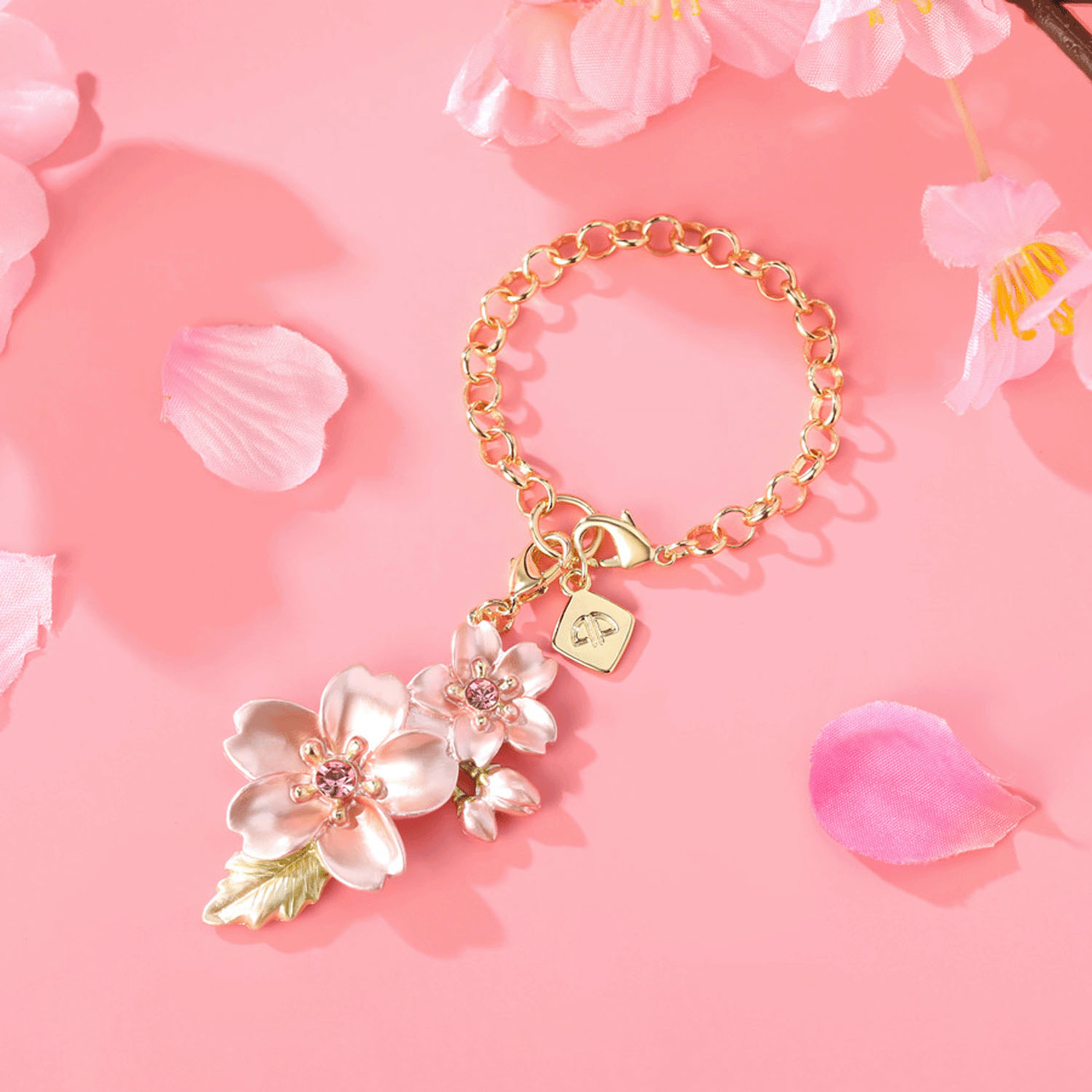 バッグチャーム 桜 - 画像1