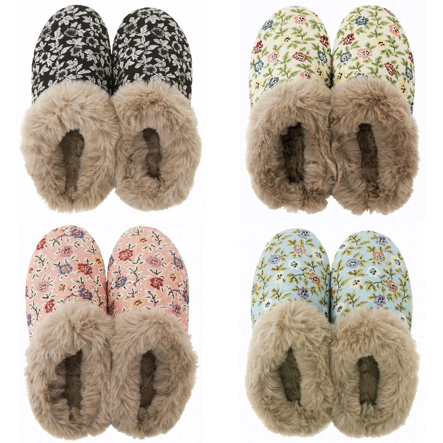 フローラルボアスリッパ - 画像1