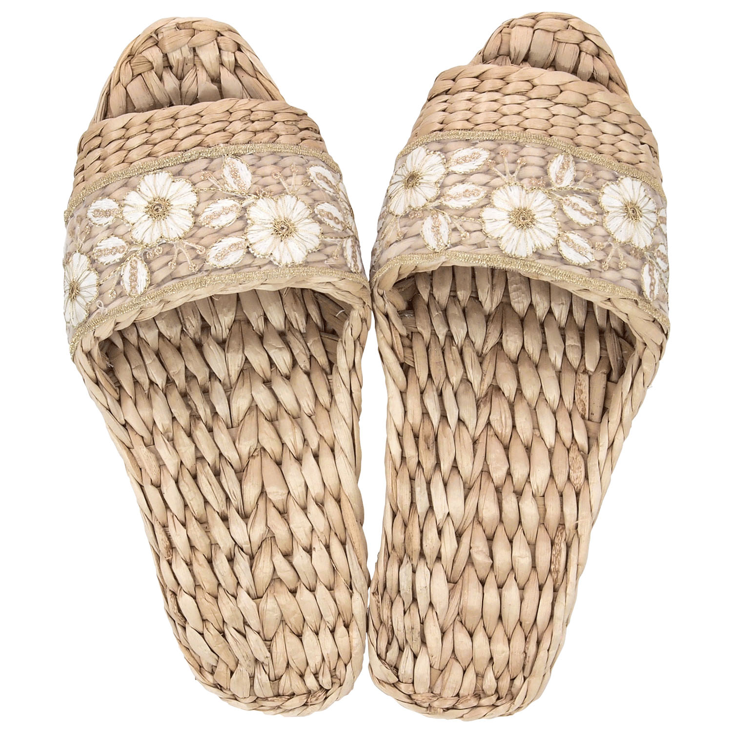 ガマスリッパ フラワー刺繍リボン - 画像4