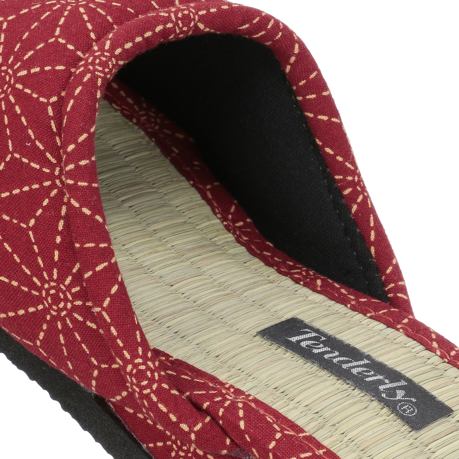 刺し子畳中ヒールスリッパ - 画像4