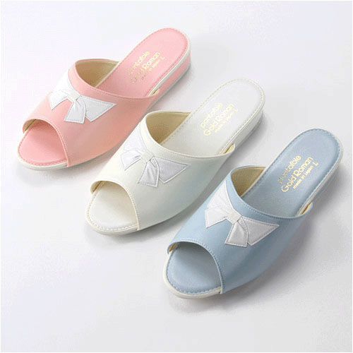 【2025．9．2より価格変更】合皮リボンヒールスリッパ - 画像1