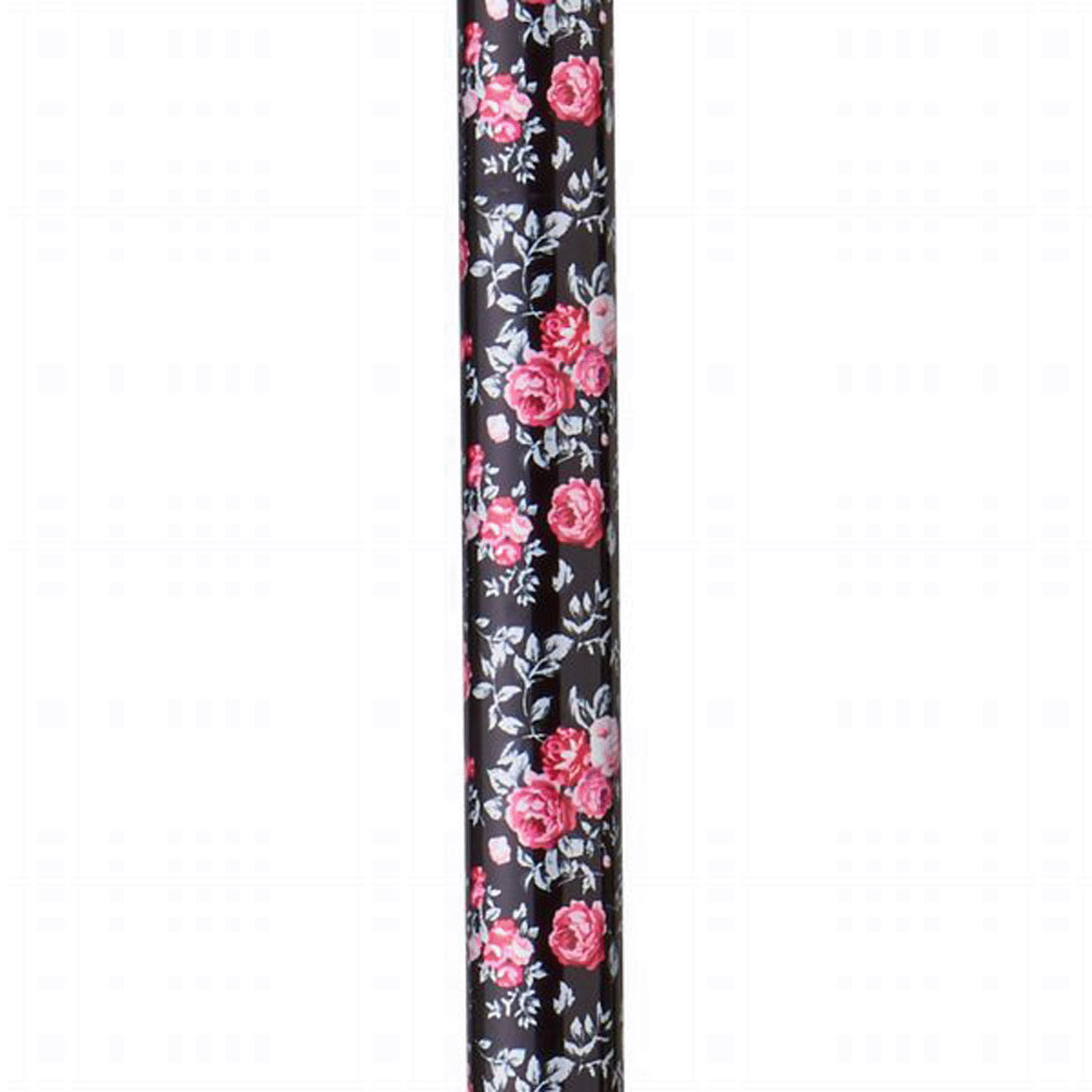 愛杖伸縮ステッキ Eシリーズ黒 花柄 - 画像3