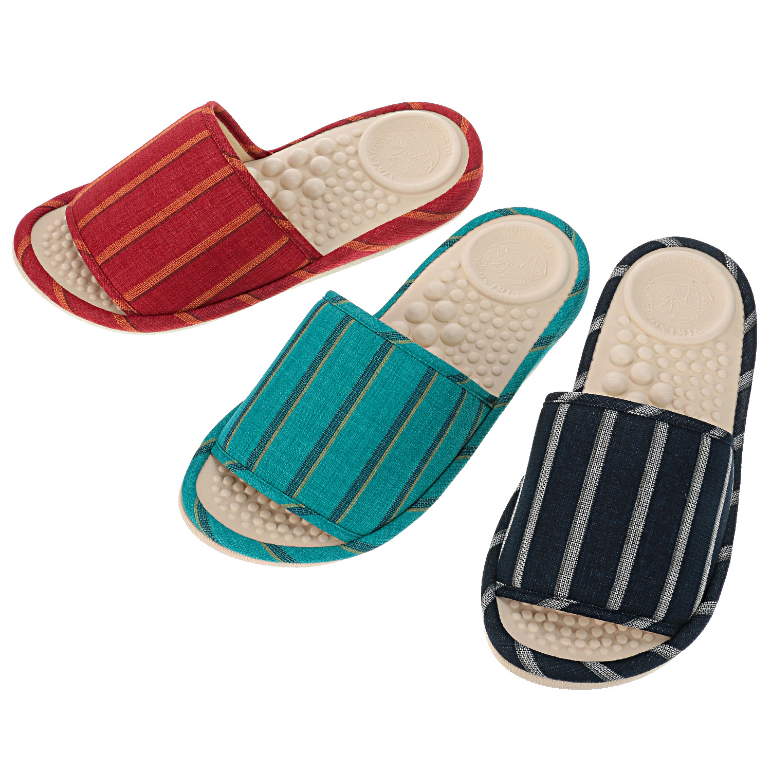 ストライプサラダボールL - 画像1