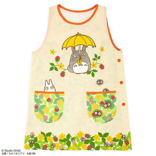 となりのトトロ かっぽう着 いちごがいっぱい（ラン型エプロン〉 - 画像1