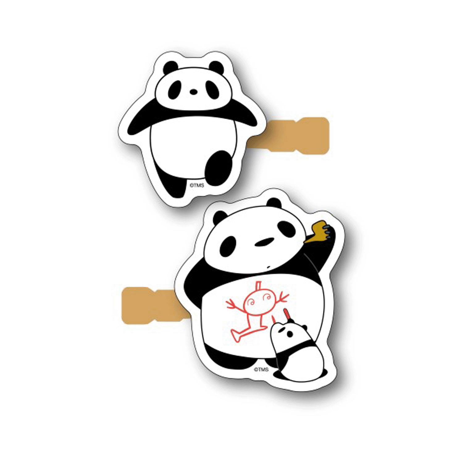 パンダコパンダ アクリルヘアクリップ