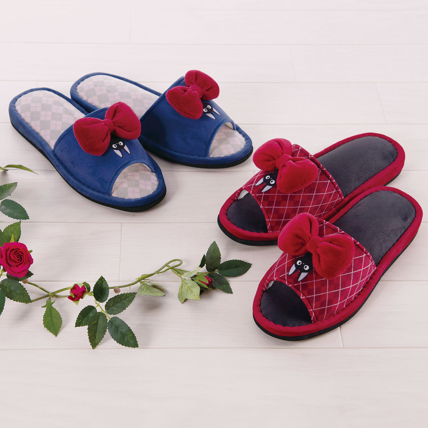 魔女の宅急便 スリッパ あこがれリボン〈ネイビーブルー〉 - 画像3