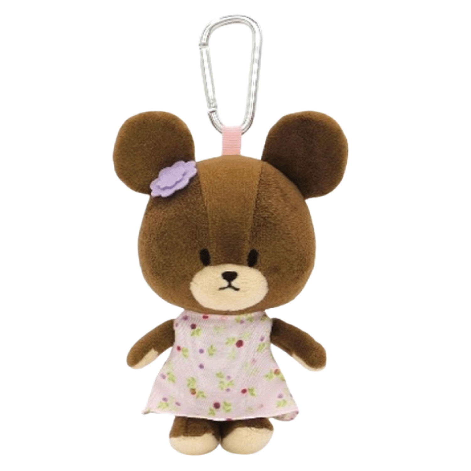 くまのがっこう ぬいぐるみエコバッグ 小花柄ピンク - 画像2