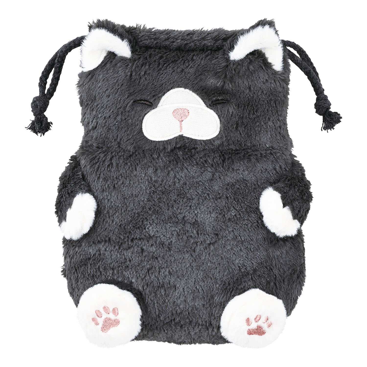 ねこ肯定感巾着 くろねこのまぐろ - 画像1