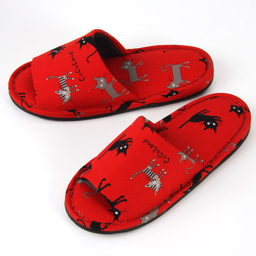 黒猫外縫いスリッパ - 画像4