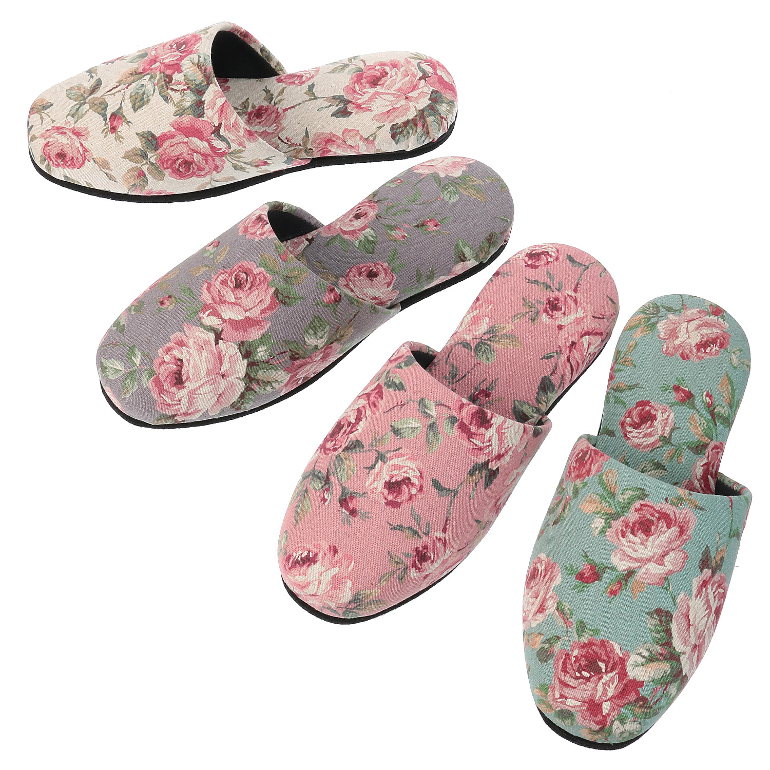 【31・73：在庫限り】麻混バラ吊り込みスリッパ