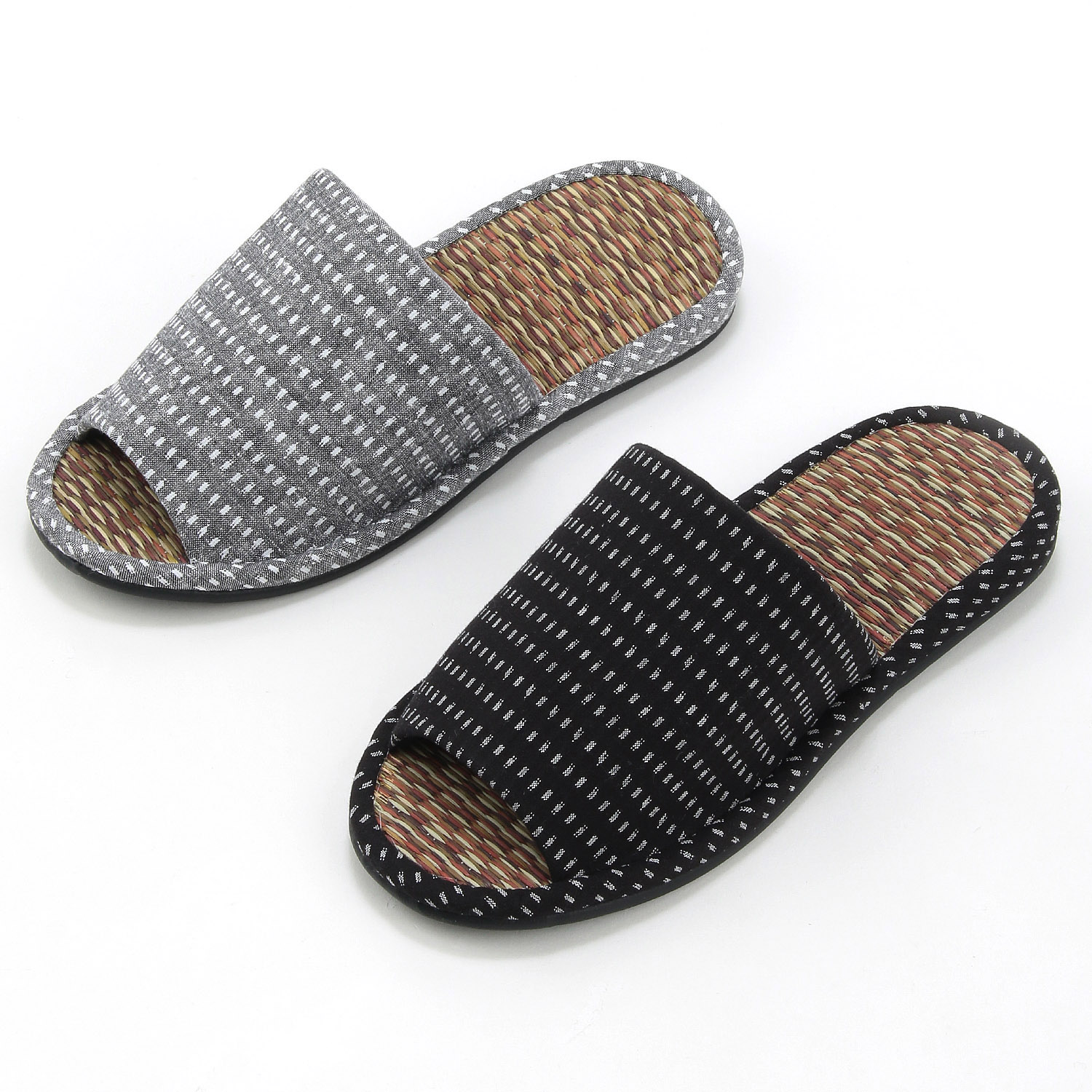 ラインドット畳中スリッパL - 画像1