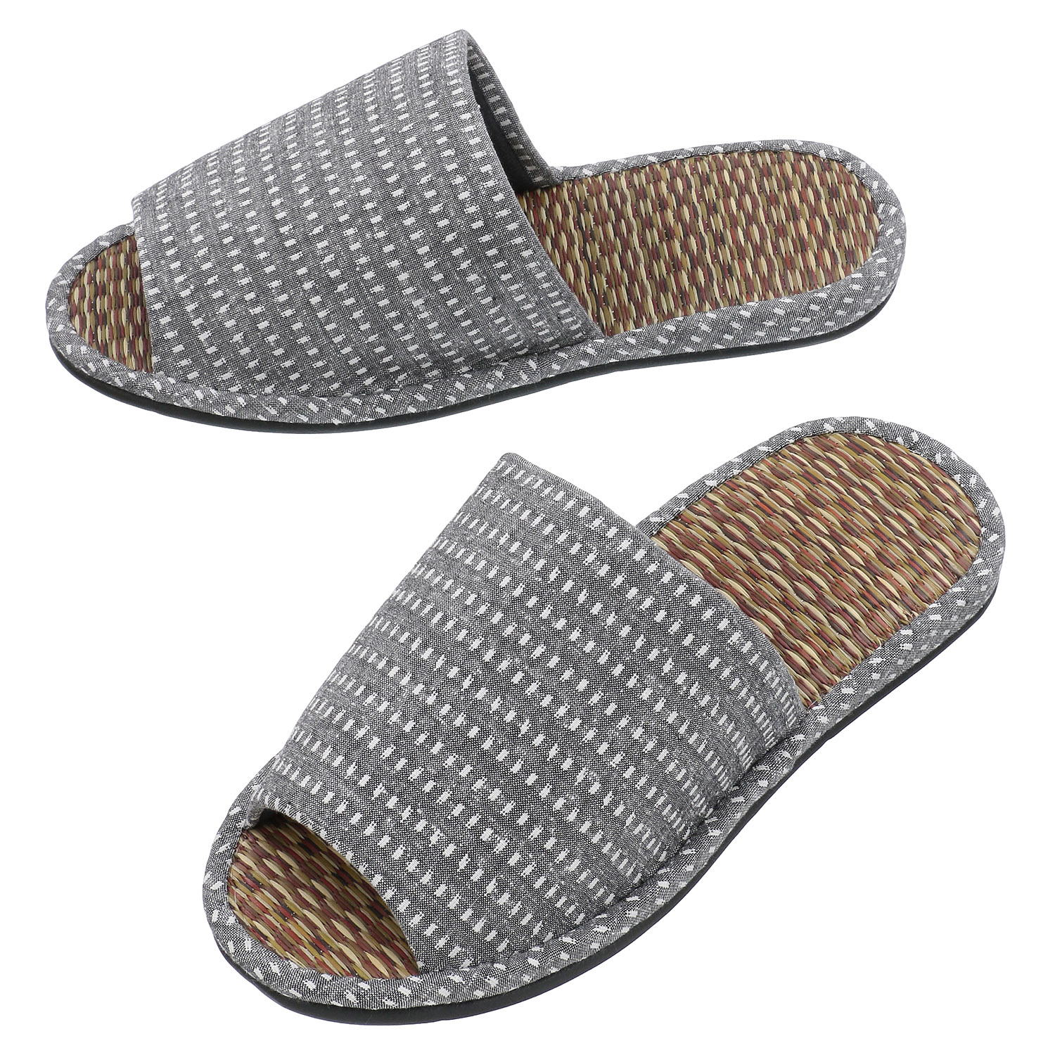 ラインドット畳中スリッパ3L - 画像1