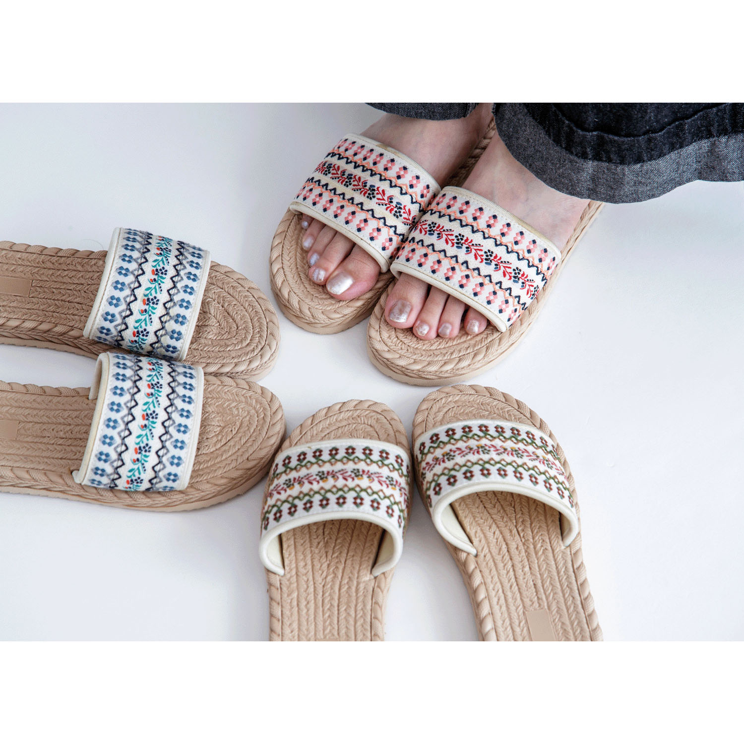 フラワーテープ スリッパ - 画像1