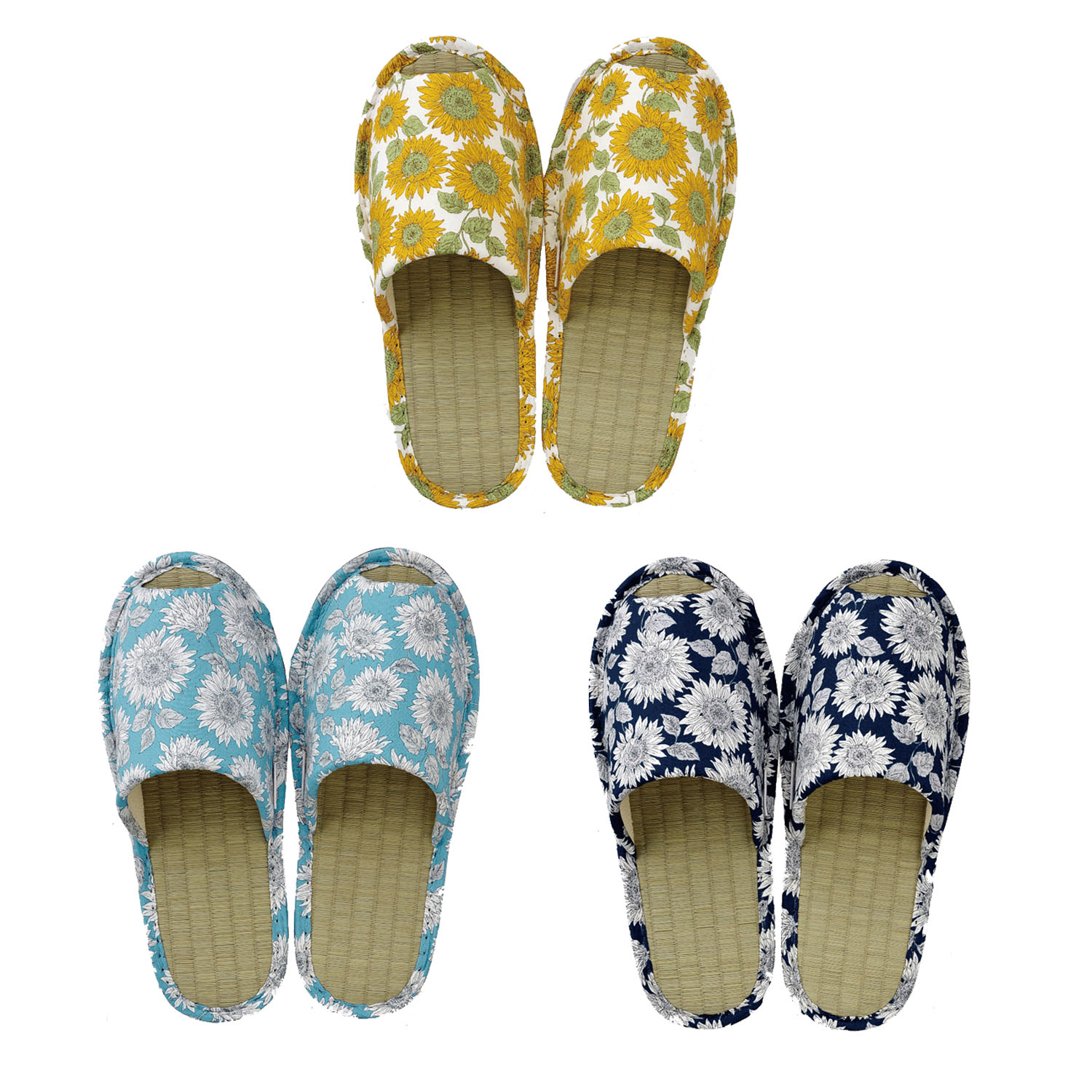 ひまわり い草スリッパ - 画像1