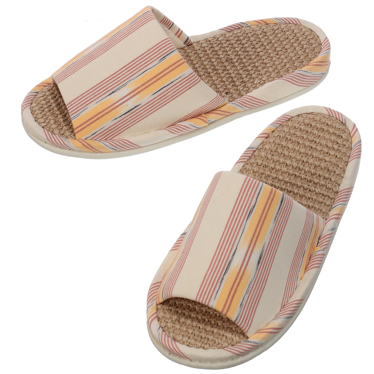 ミックスストライプ麻中スリッパM - 画像2