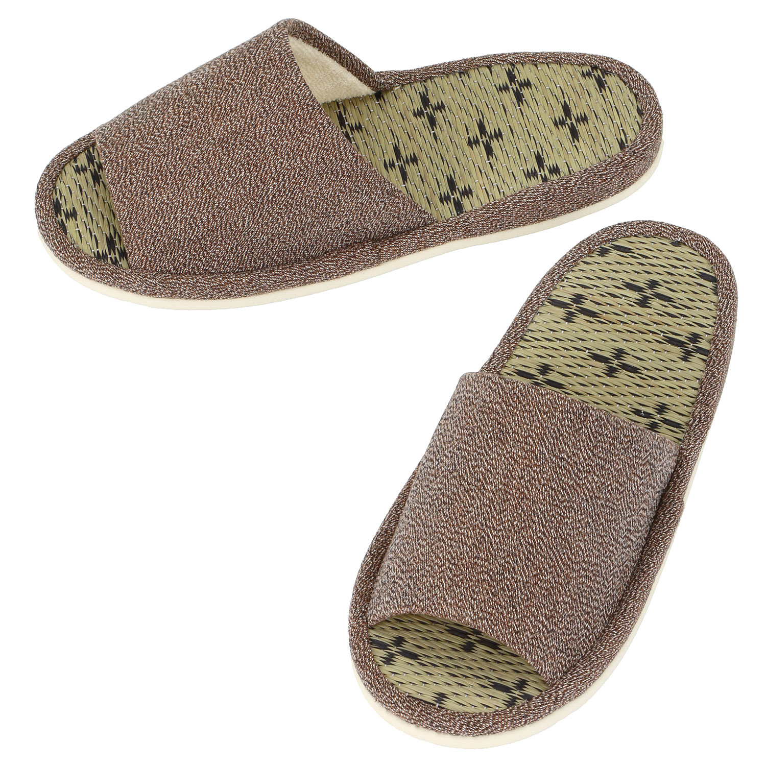 十字紋畳中スリッパM - 画像1