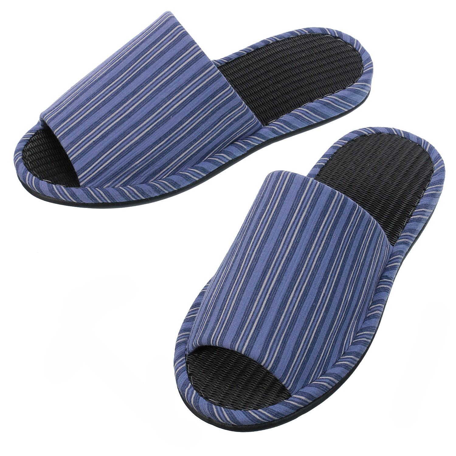 縞模様炭中スリッパL - 画像3