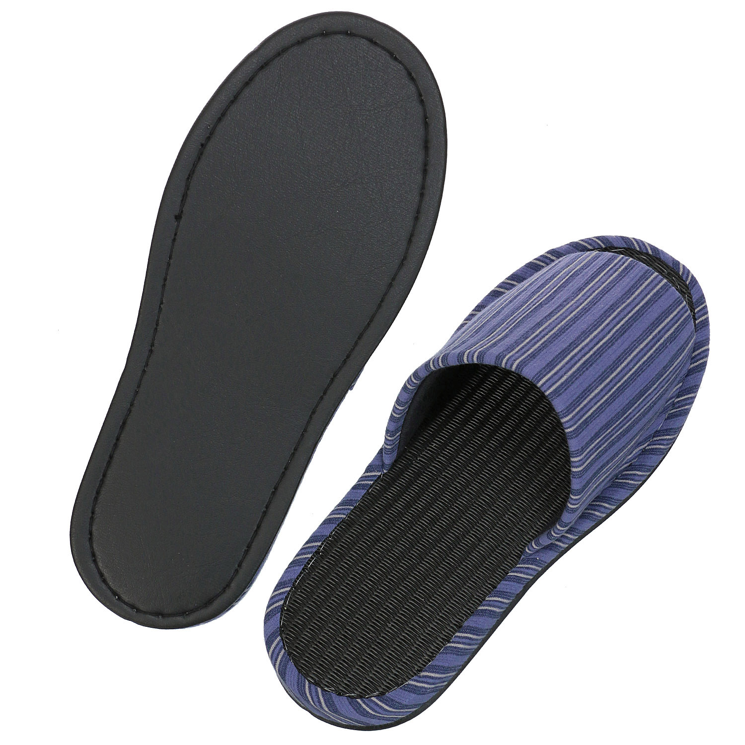 縞模様炭中スリッパL - 画像4