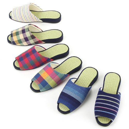 藍染しじら織 吊り込み畳スリッパM