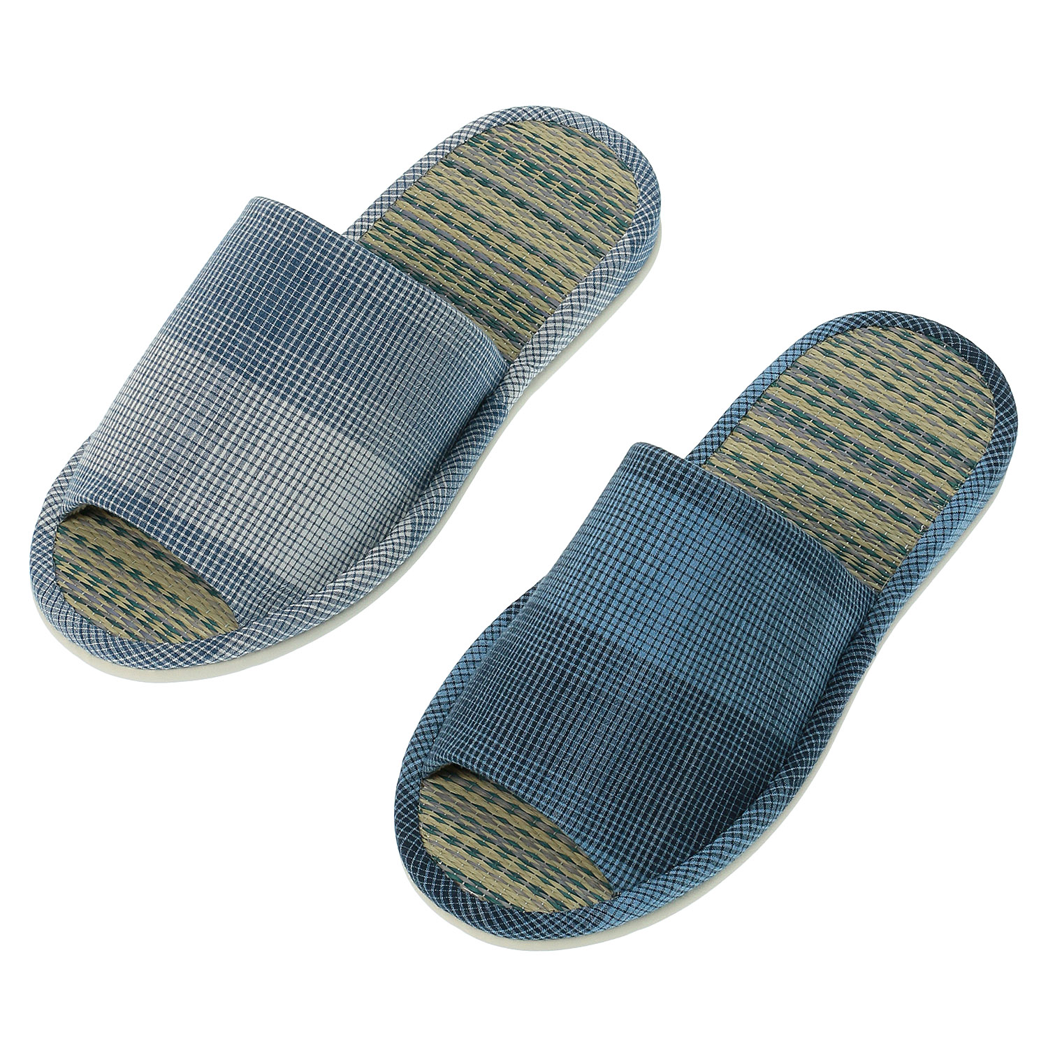 格子柄畳中スリッパL - 画像1