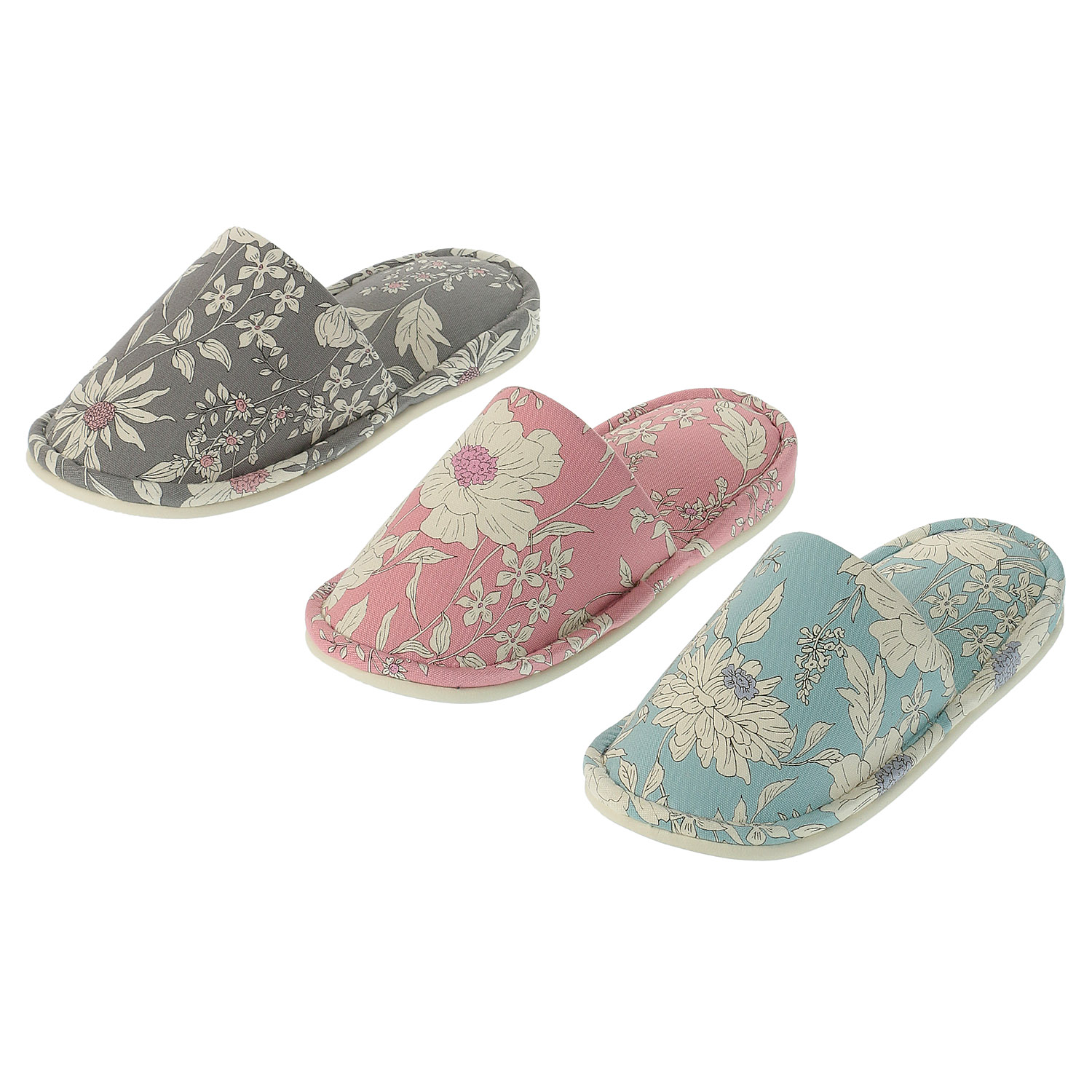 花柄外縫いスリッパS - 画像1