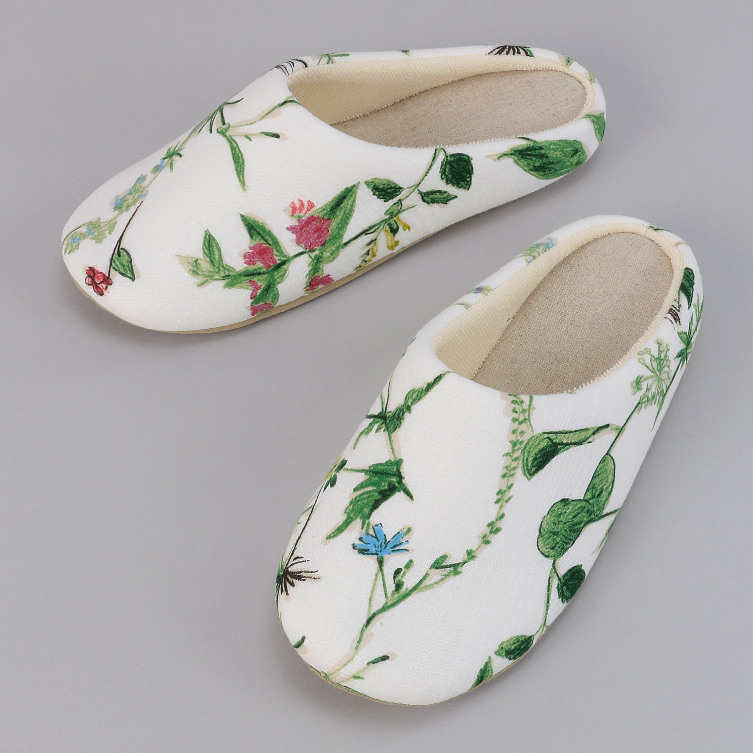 ボタニカル柄ルームシューズ - 画像2