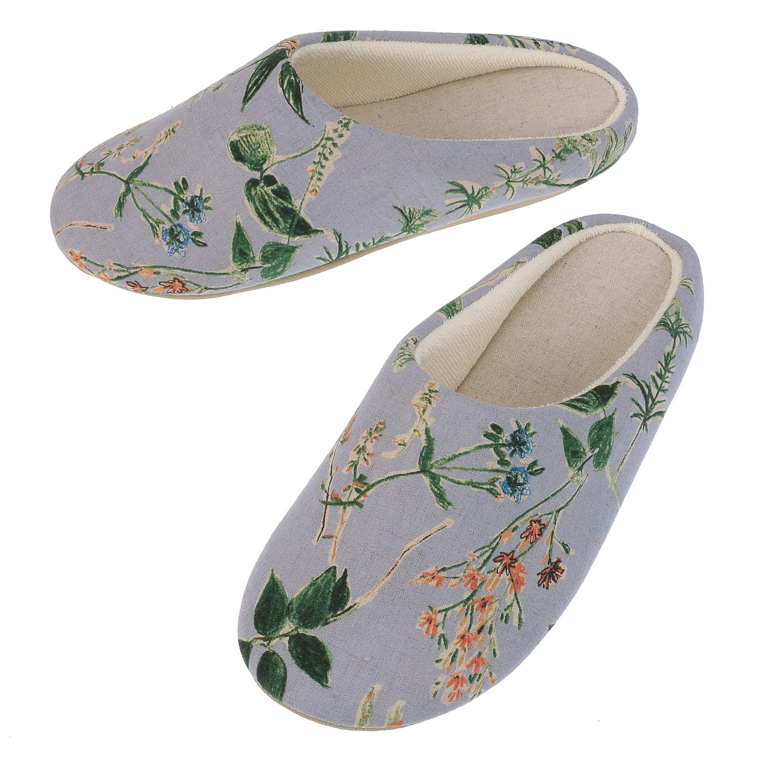 ボタニカル柄ルームシューズ - 画像3