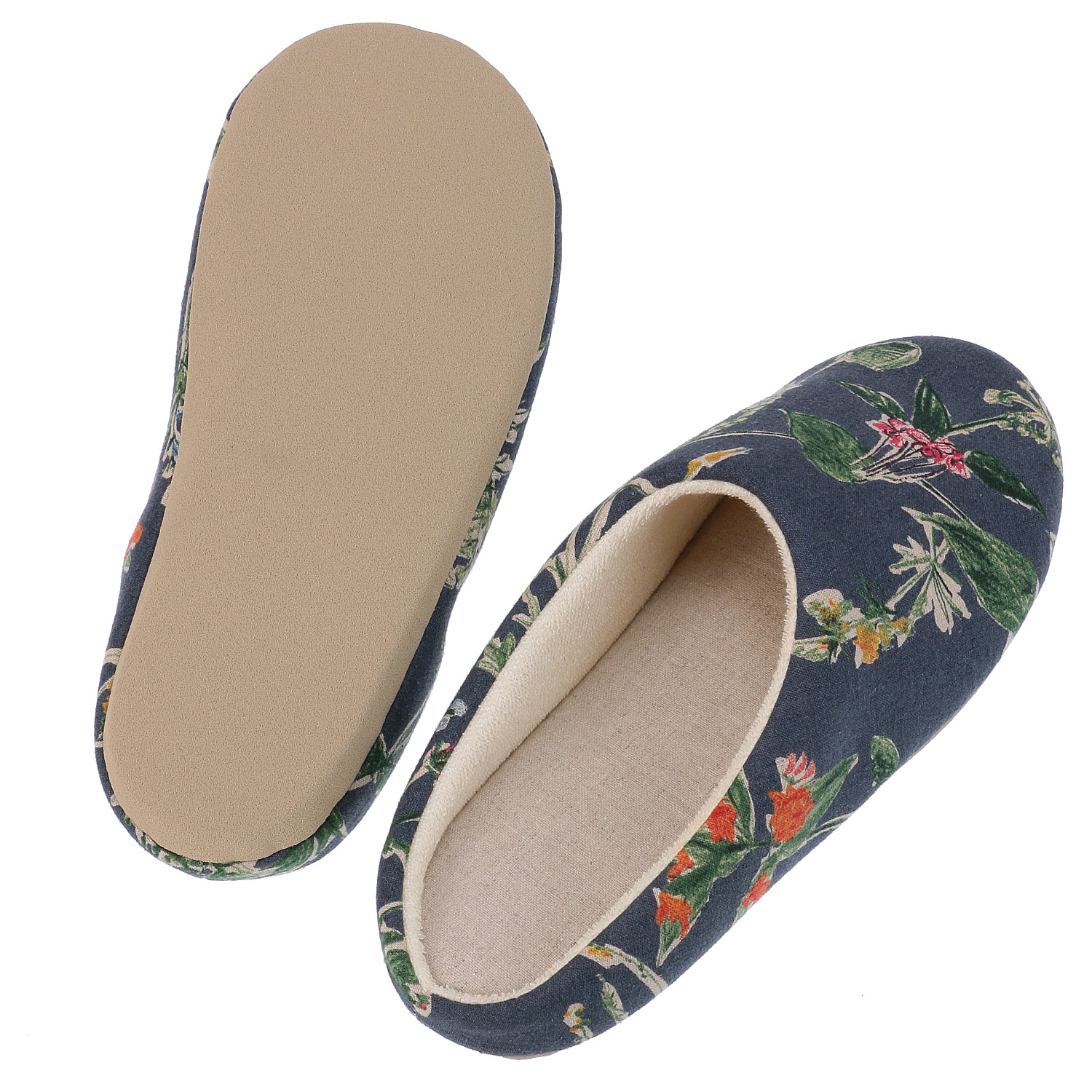 ボタニカル柄ルームシューズ - 画像6