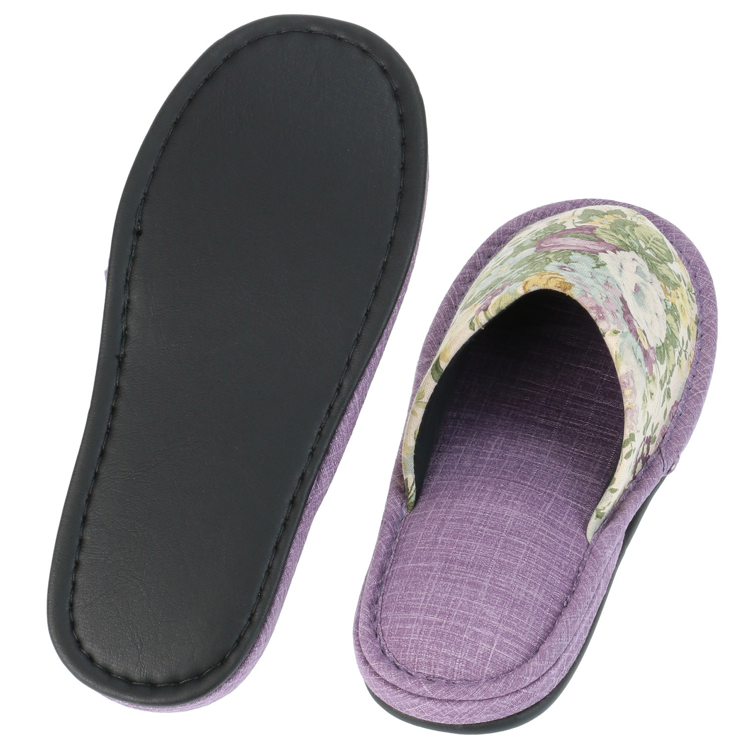 麻プリント花束外縫いスリッパ - 画像4