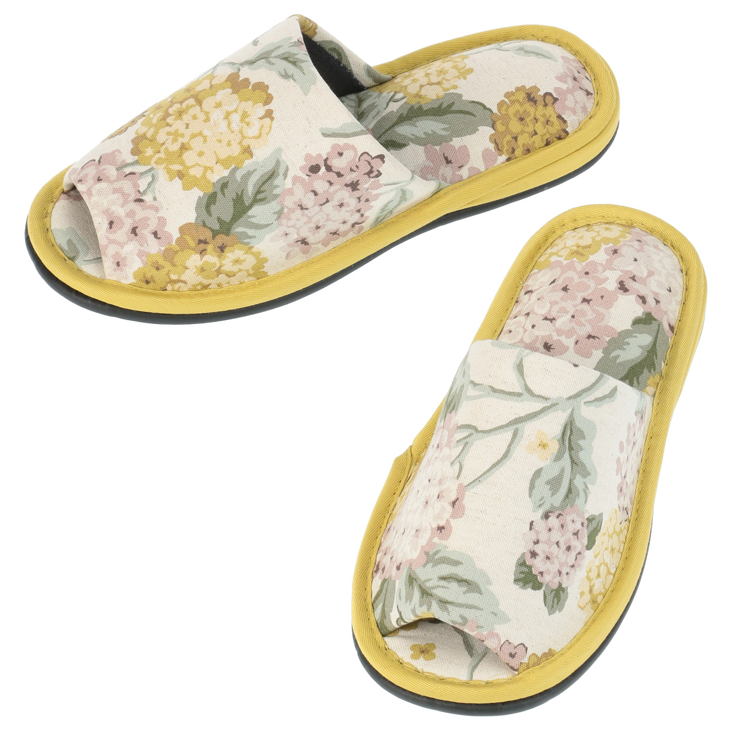 アジサイプリント外縫いスリッパ - 画像4