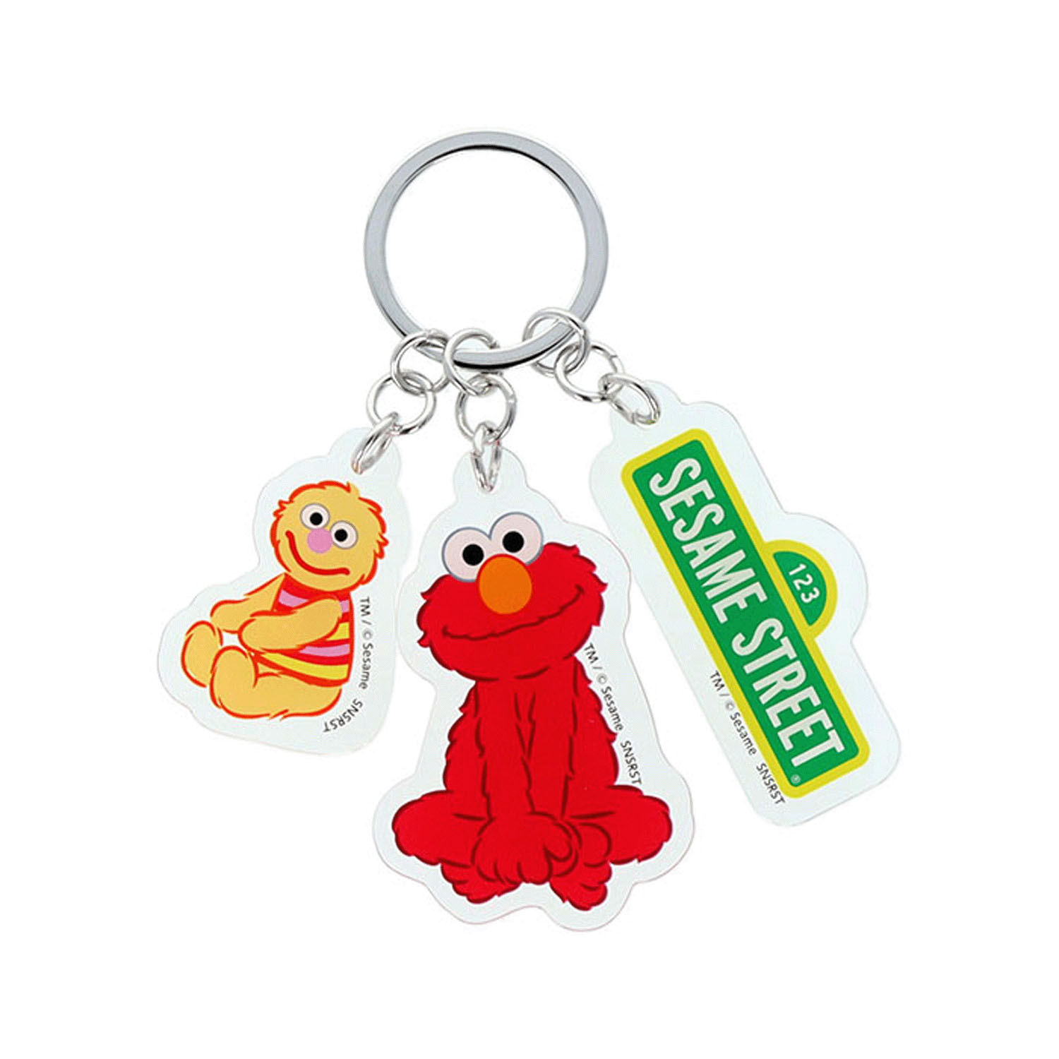 セサミストリート  3連アクリルキーホルダー エルモ＆ベビーディビッド