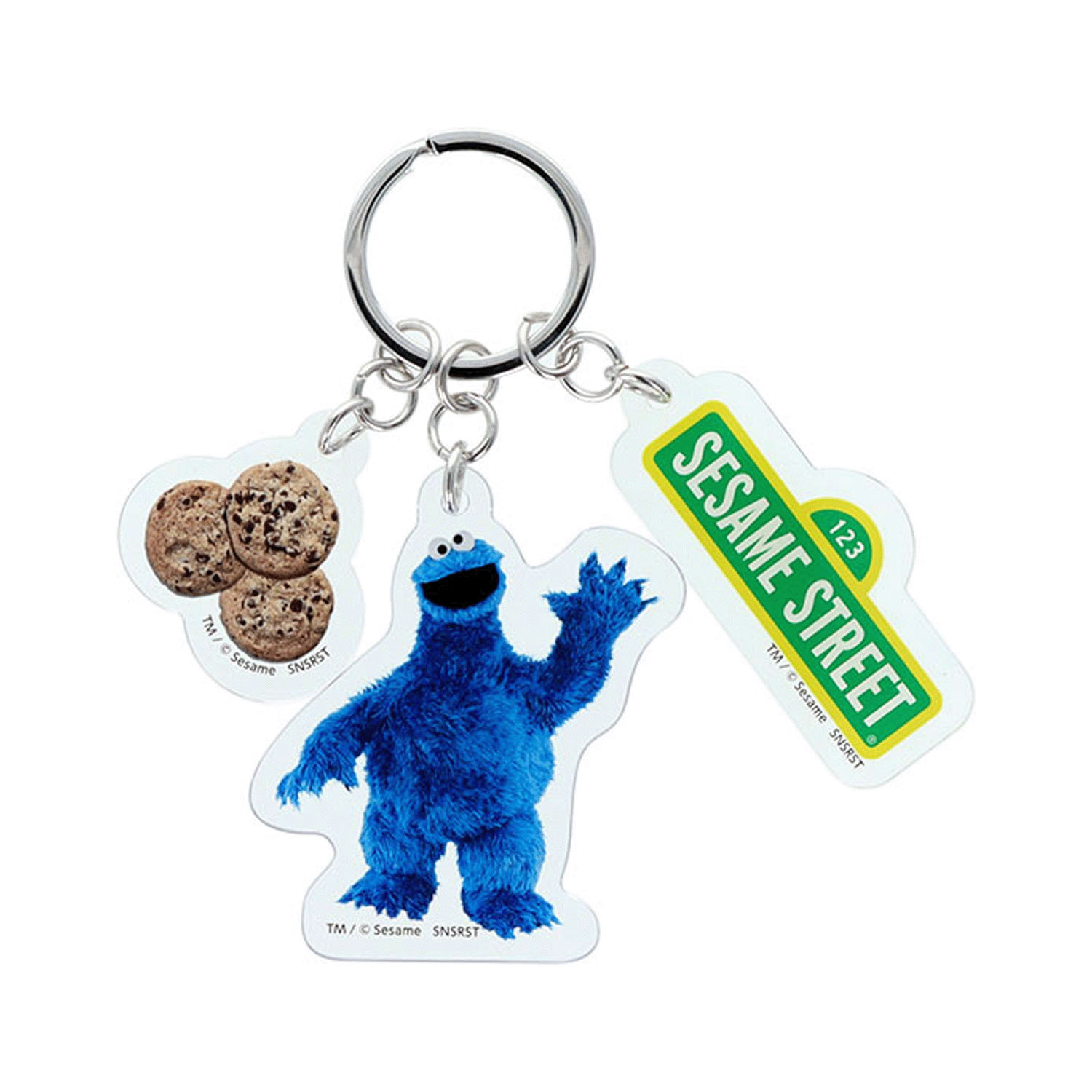 セサミストリート  3連アクリルキーホルダー クッキーモンスター