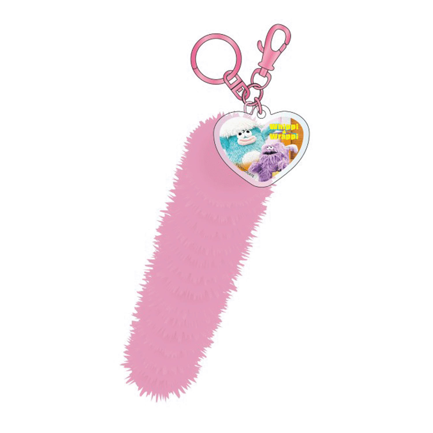 ホイッピ＆ラッピ しっぽ型ファーキーホルダー ピンク