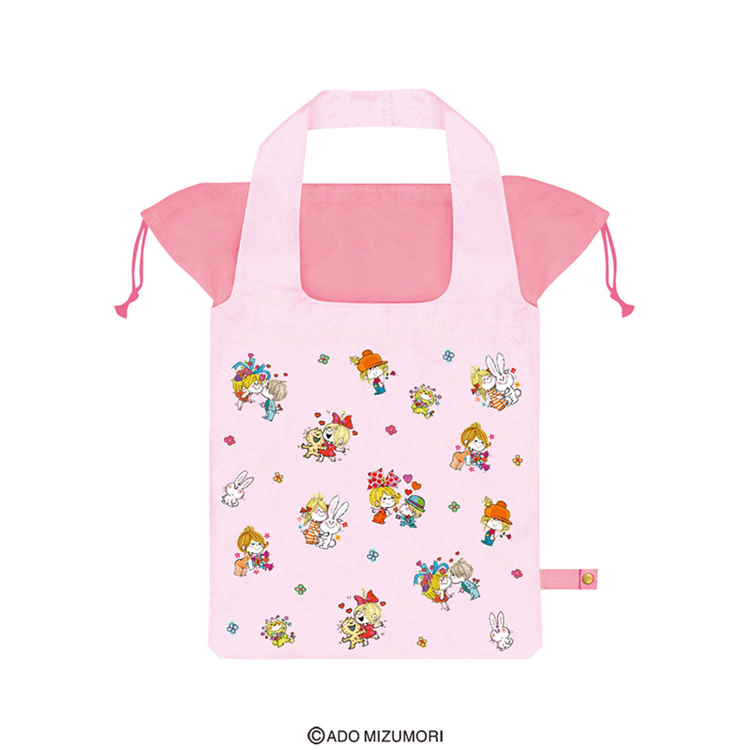 水森亜土 ワイド底板付きエコバッグ - 画像2