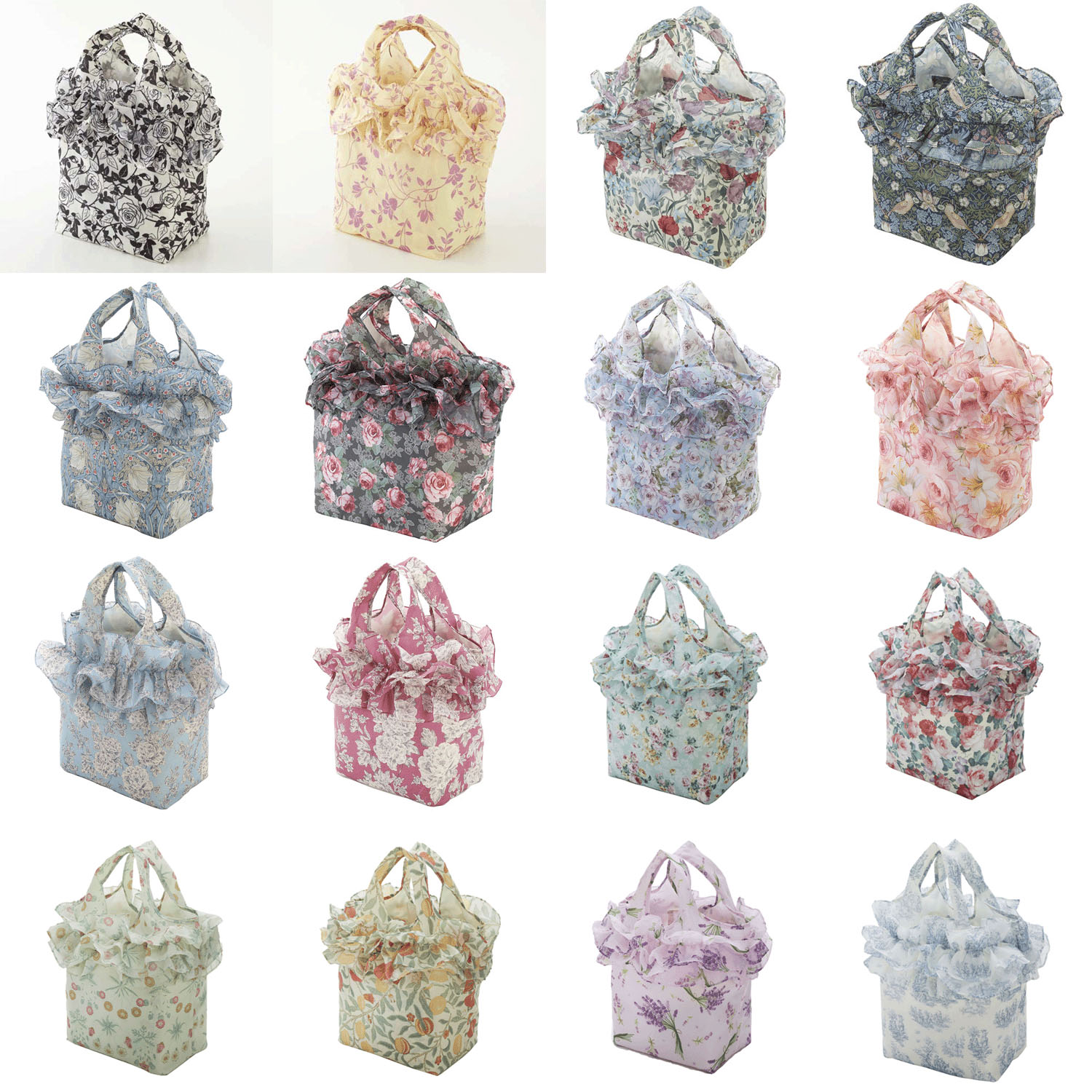 フリル付エコバッグ【01番メーカー終了・07、09番次回未定】 - 画像1