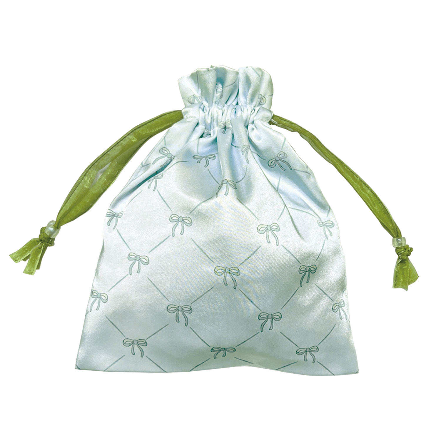 サテン 巾着ポーチ リボン - 画像3