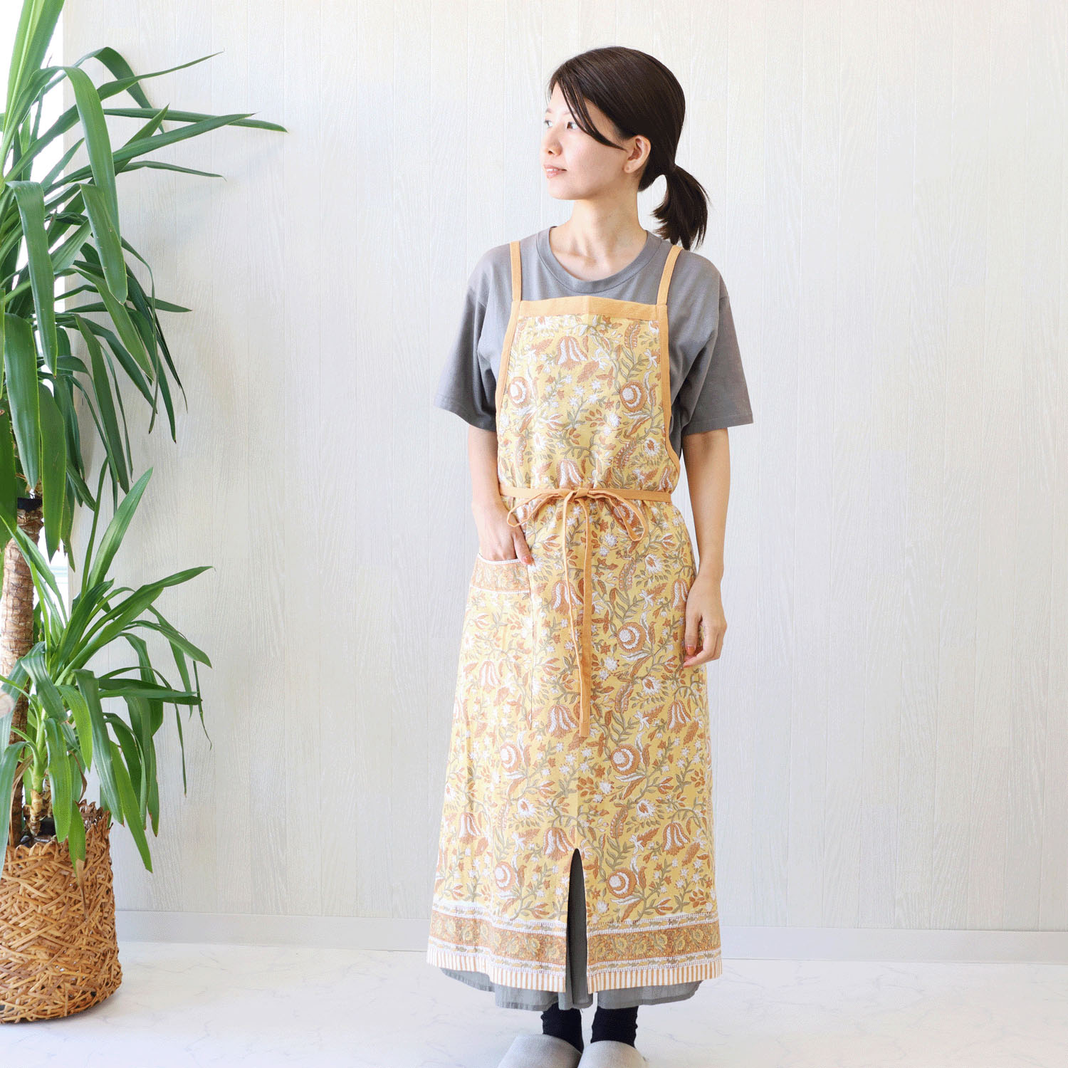 【在庫限り】エプロン カリーノブロックプリント - 画像11