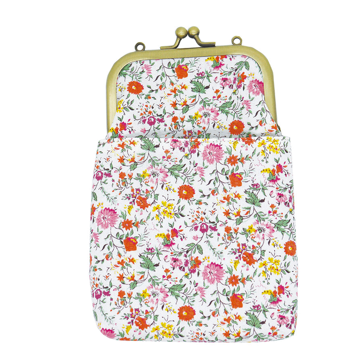 がま口2WAY スマホショルダー 手提げベルト・ショルダーベルト付 - 画像2